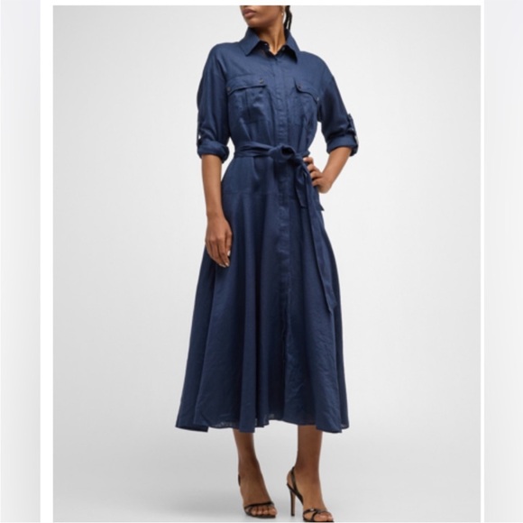 Veronica Beard Blue Midi Dress Small  NEW - Picture 3 of 5